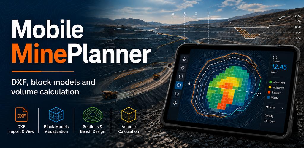 Mobile MinePlanner promotional graphic